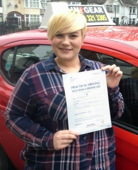 Abbey Sherratt passed with Garry Arrowsmith on 3318 Well done