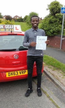 Kennedy Moghere passed on 250516 with Phil Hudson Well done