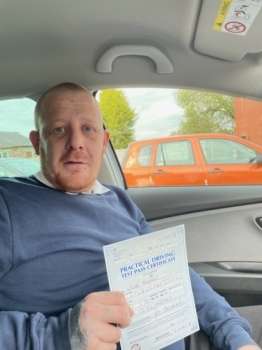 Frederick Ward passed on 29/5/23 with Peter Cartwright! Well done!